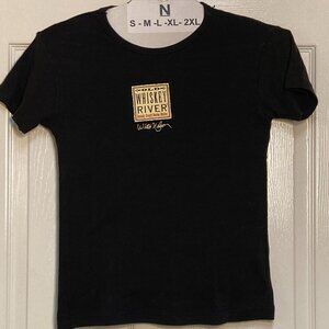 Willie Nelson orignal Whiskey Chick women's tee black sze XL